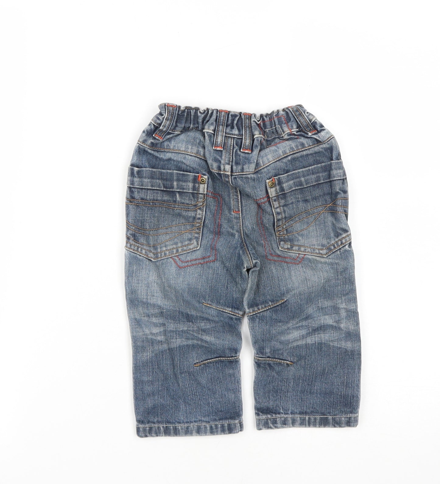 NEXT Boys Blue  Cotton Jogger Jeans Size 12-18 Months  Snap