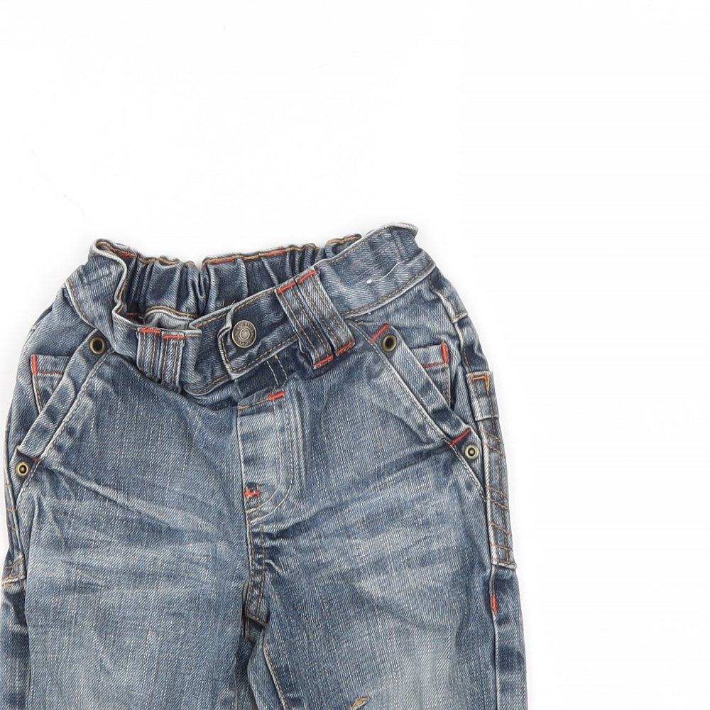 NEXT Boys Blue  Cotton Jogger Jeans Size 12-18 Months  Snap
