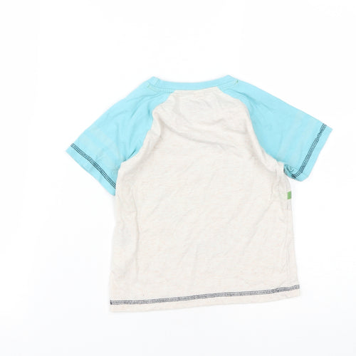 Disney Boys Beige  Polyester Basic T-Shirt Size 3-4 Years Round Neck  - Dusty Planes