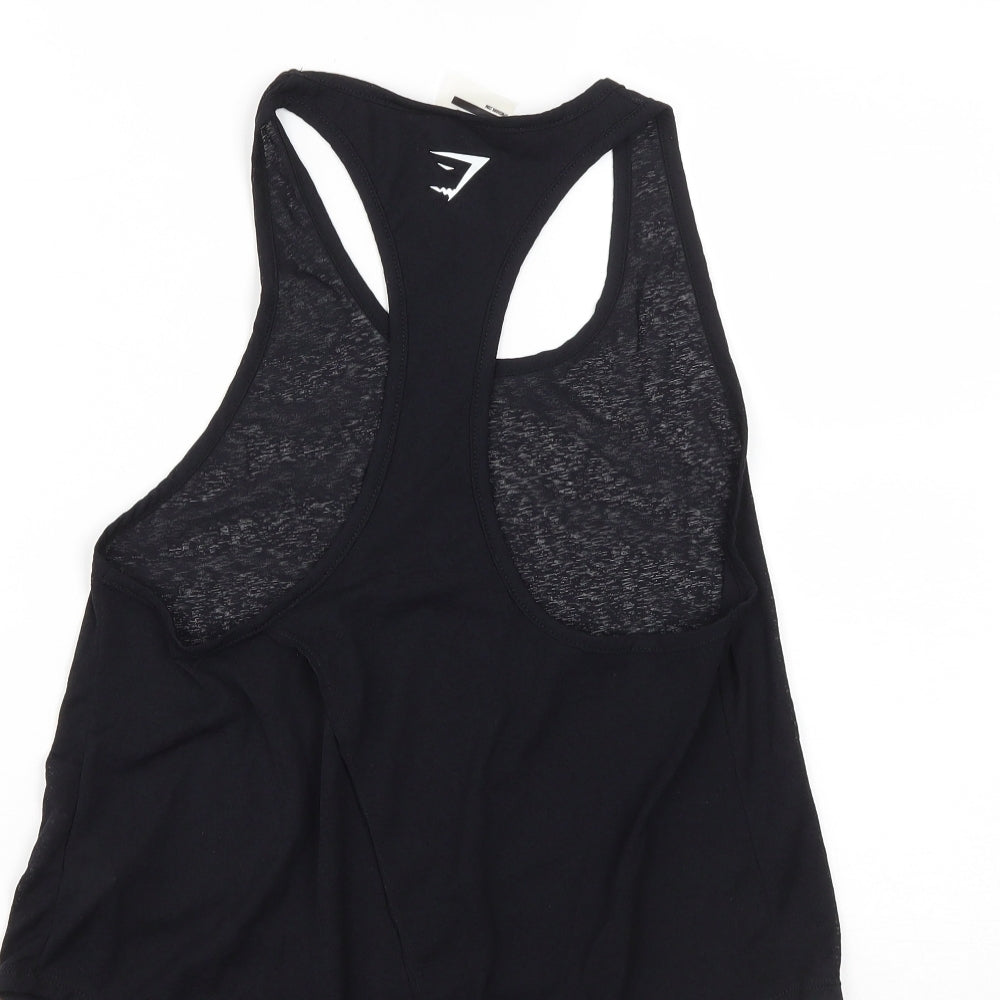Gymshark Womens Black  Polyester Basic Tank Size S Round Neck