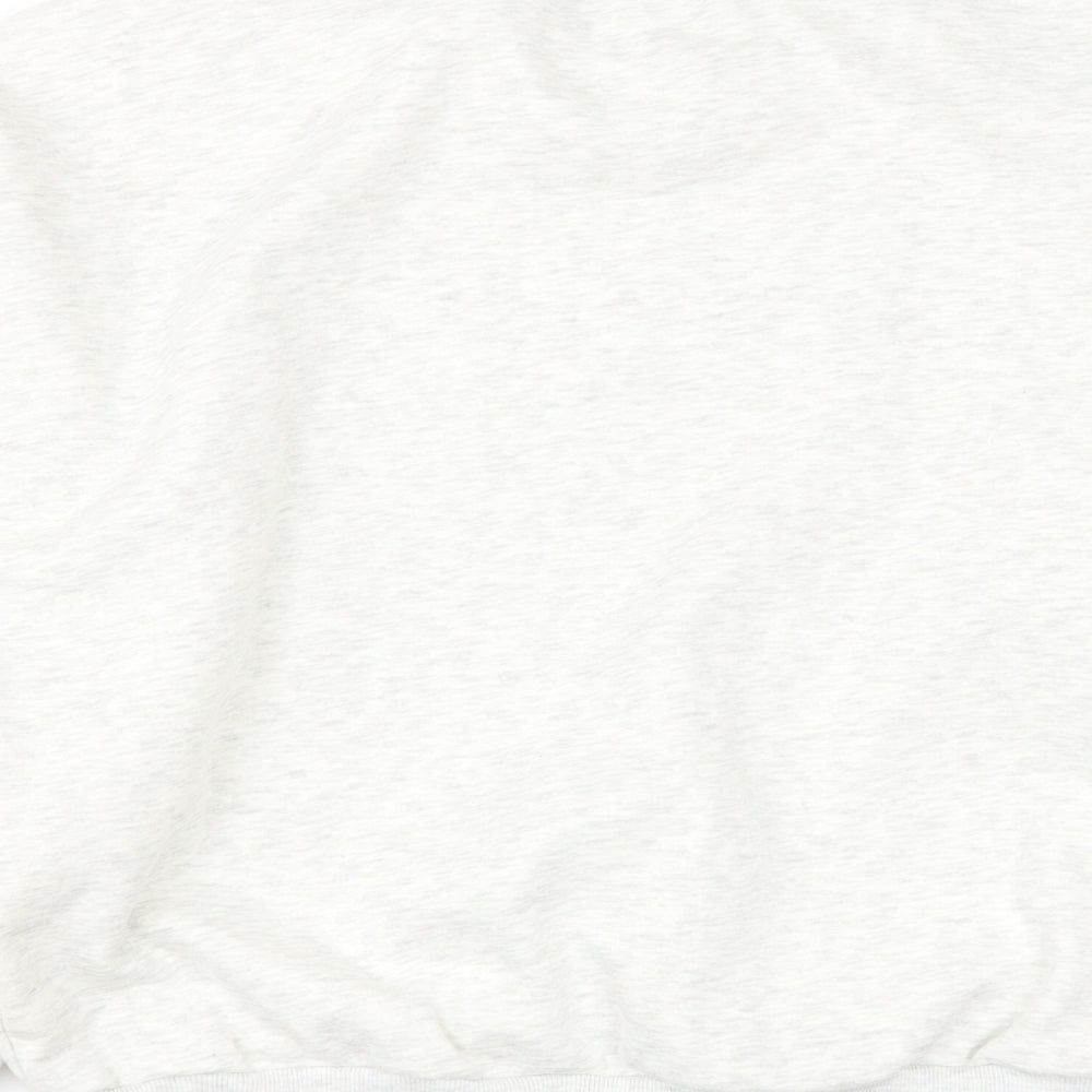 Stradivarius Womens Grey  Cotton Pullover Sweatshirt Size S   - fur on sleeves