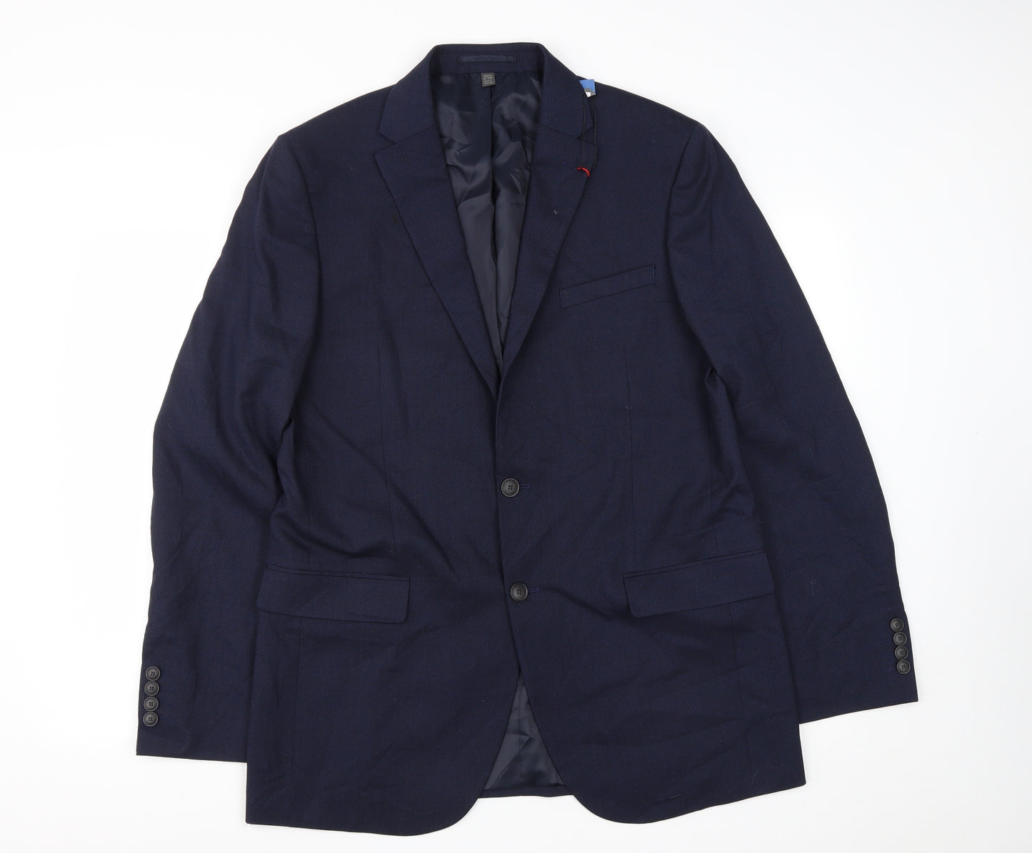 Marks and Spencer Mens Blue  Polyester Jacket Suit Jacket Size 42