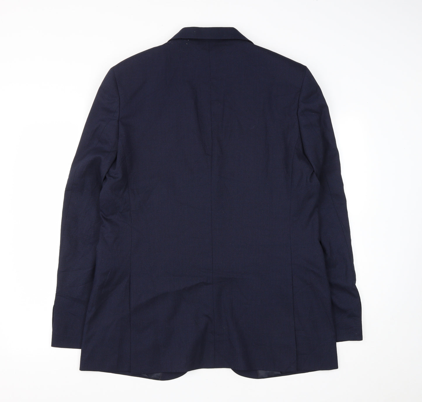 Marks and Spencer Mens Blue  Polyester Jacket Suit Jacket Size 42