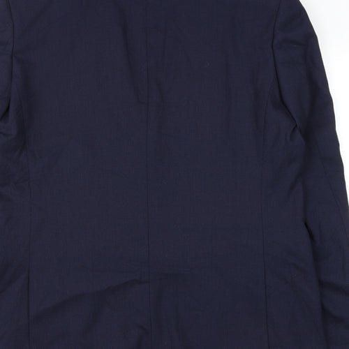 Marks and Spencer Mens Blue  Polyester Jacket Suit Jacket Size 42