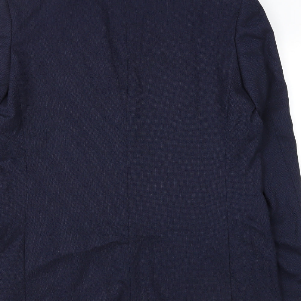 Marks and Spencer Mens Blue  Polyester Jacket Suit Jacket Size 42