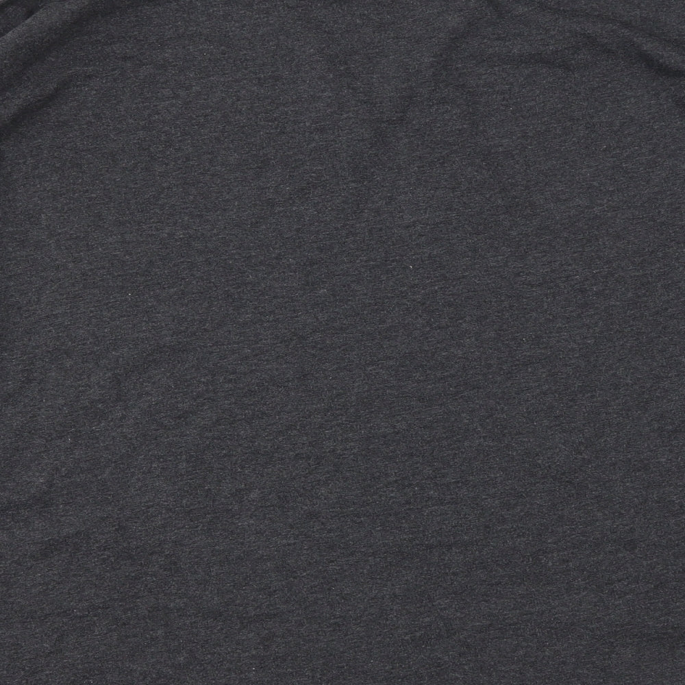 Badrhino Mens Grey  Cotton  T-Shirt Size 3XL Round Neck