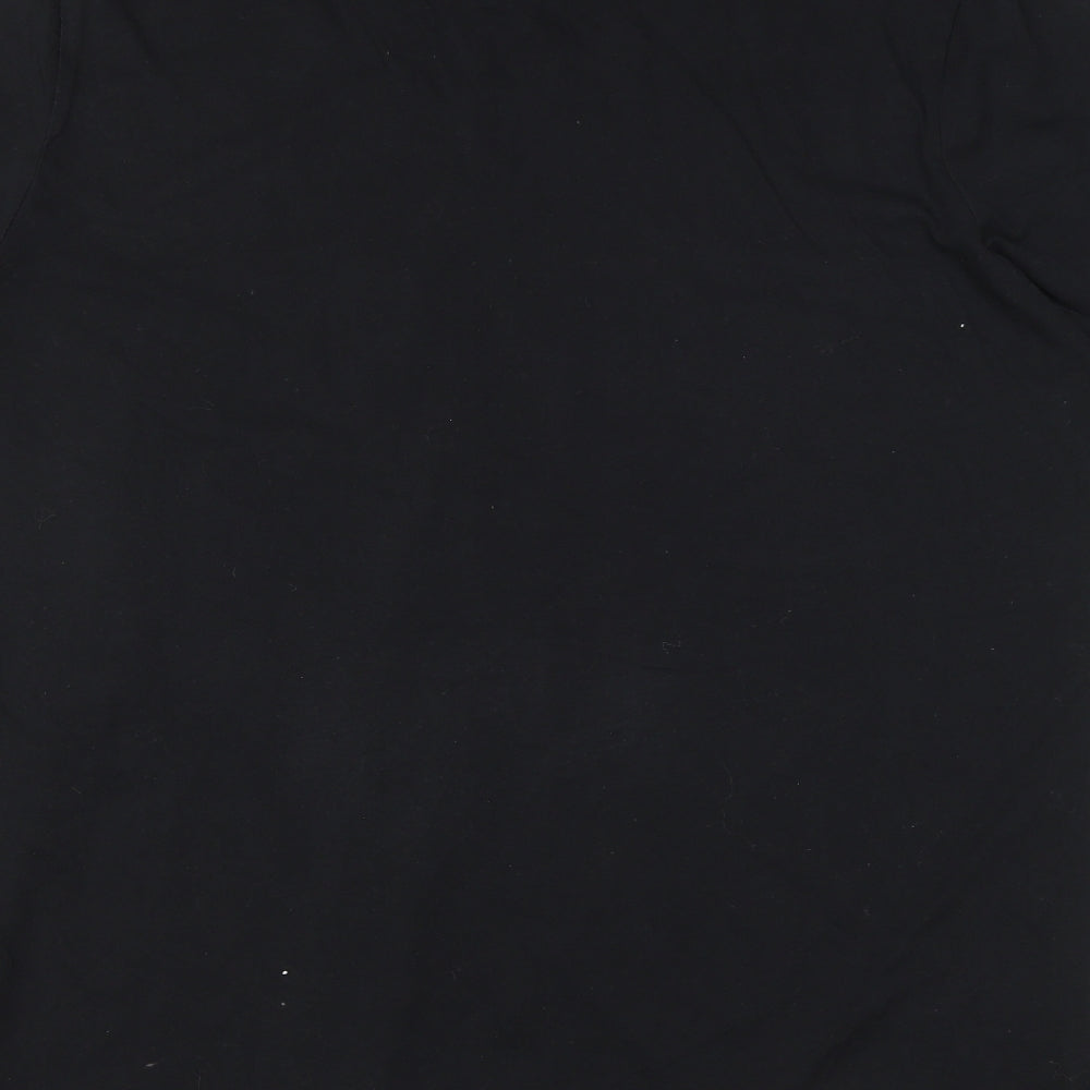 Reebok Mens Black  Cotton  T-Shirt Size 2XL Round Neck