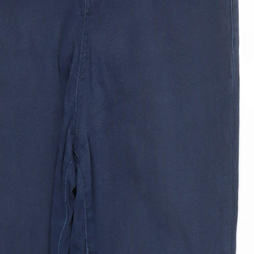 TU Womens Blue  Cotton Cropped Jeans Size 10 L25 in Regular Zip