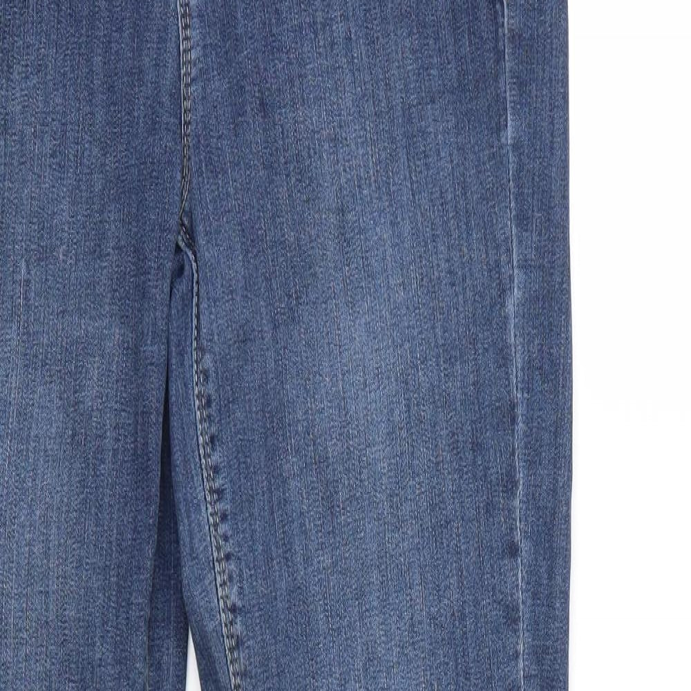 Oasis Womens Blue  Cotton Skinny Jeans Size 10 L29 in Regular Zip