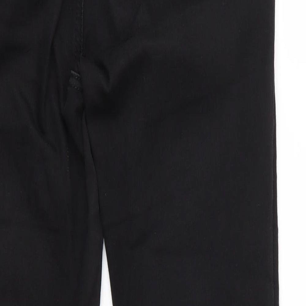 TU Womens Black Floral Cotton Straight Jeans Size 10 L27 in Regular Zip