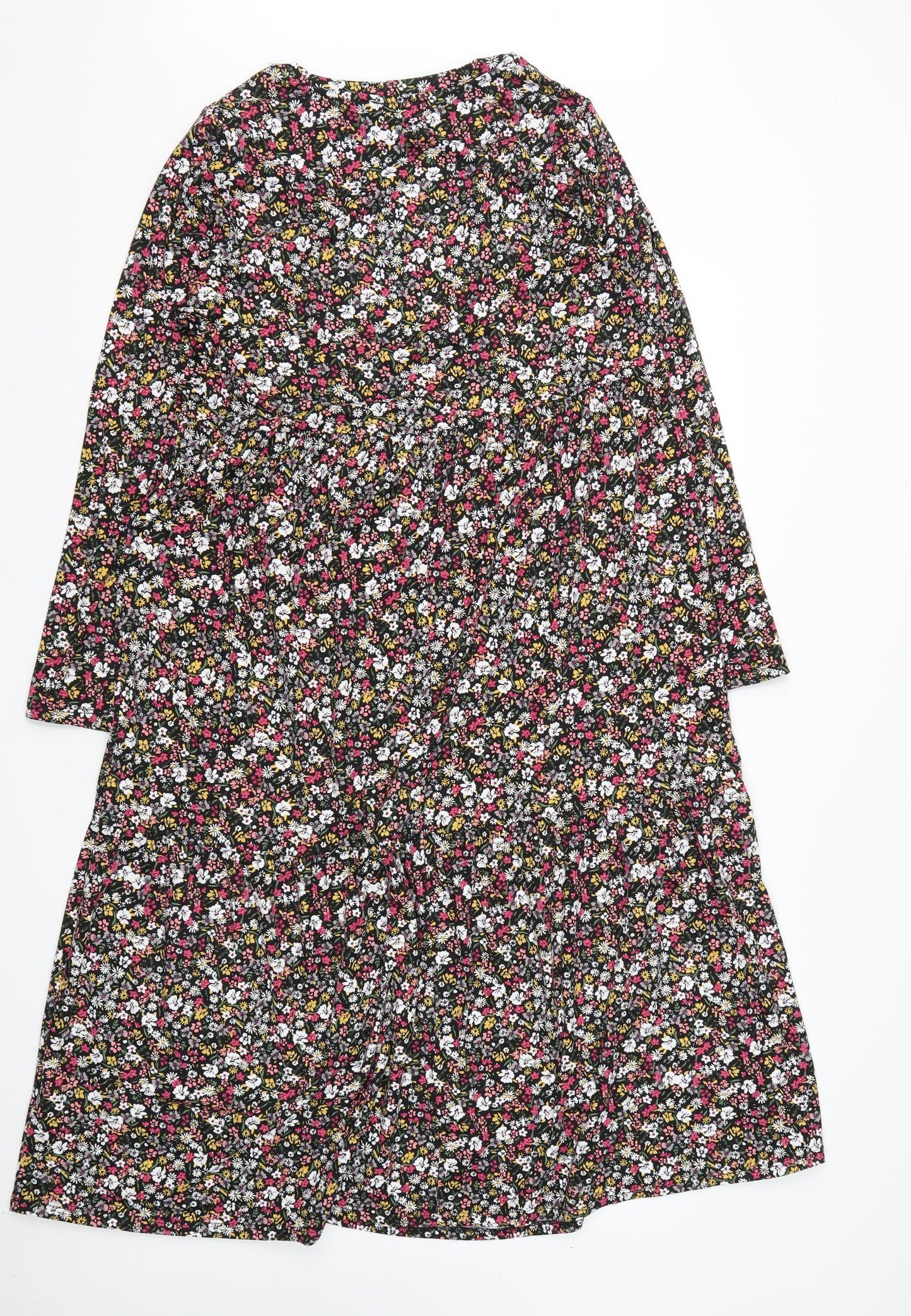 Papaya Womens Multicoloured Floral Polyester Maxi  Size 14  Round Neck