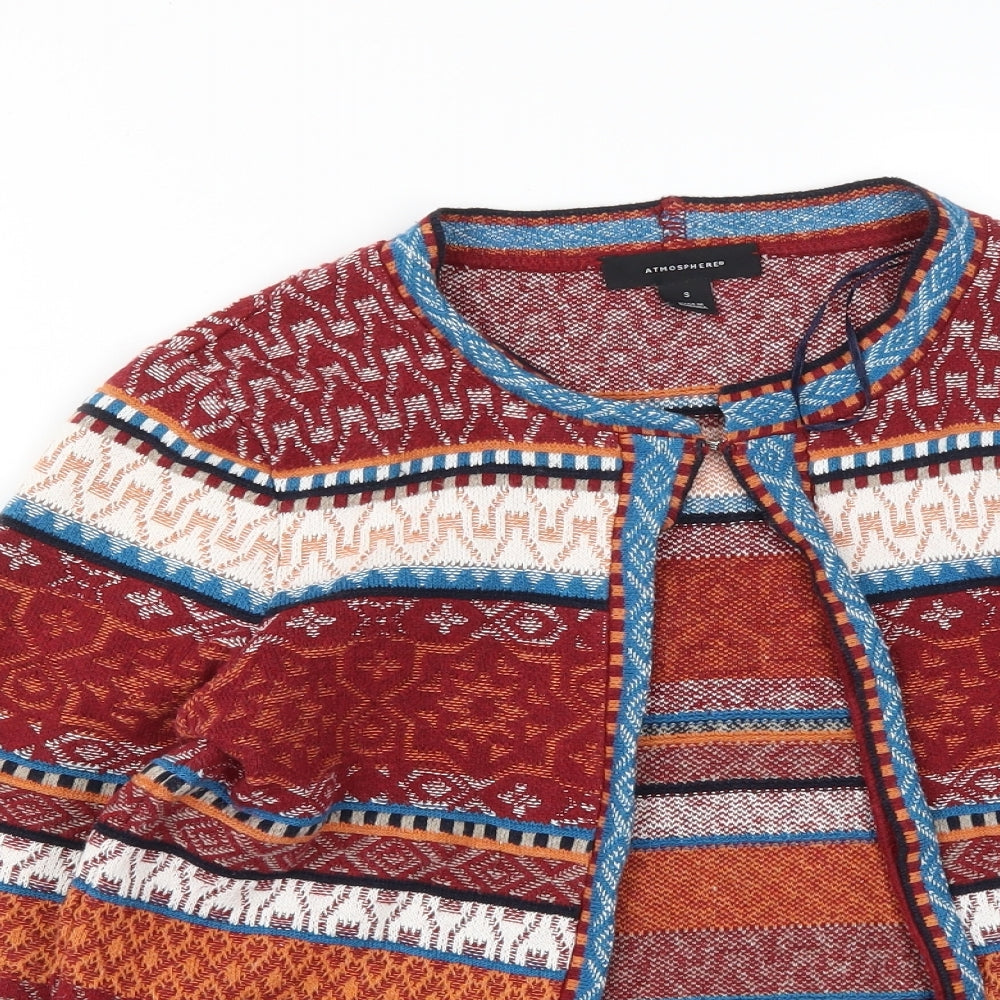 Atmosphere Womens Multicoloured Geometric  Jacket  Size S  Hook & Eye