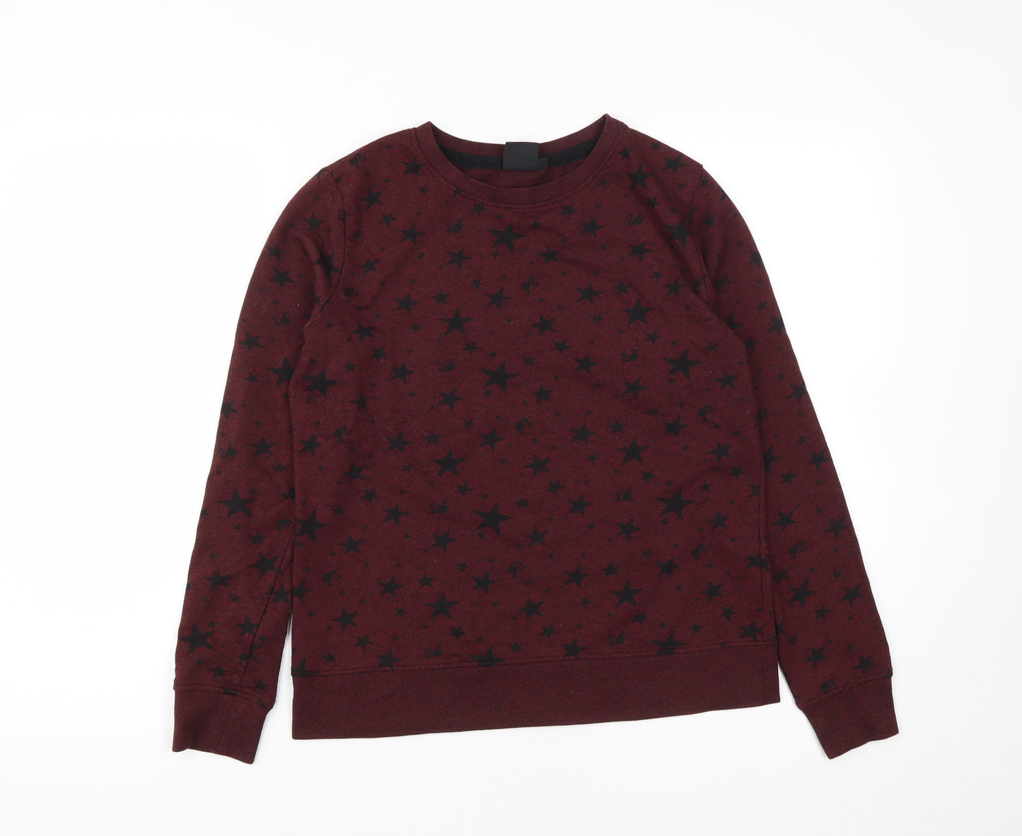 Barbie Womens Red  Cotton Pullover Sweatshirt Size 14   - Star print