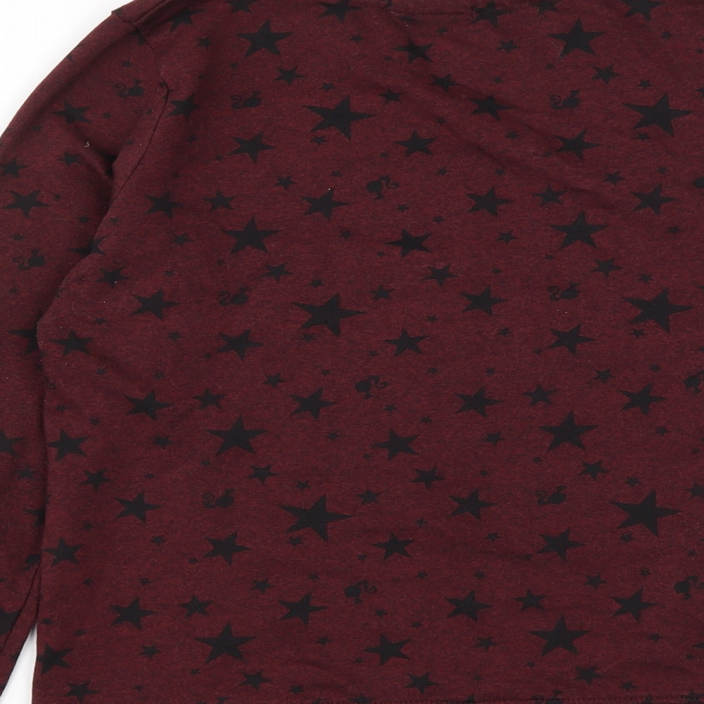 Barbie Womens Red  Cotton Pullover Sweatshirt Size 14   - Star print