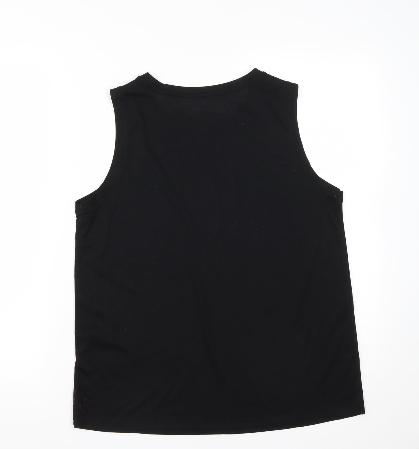 Marks and Spencer Womens Black  Polyester Basic Tank Size 10 Round Neck