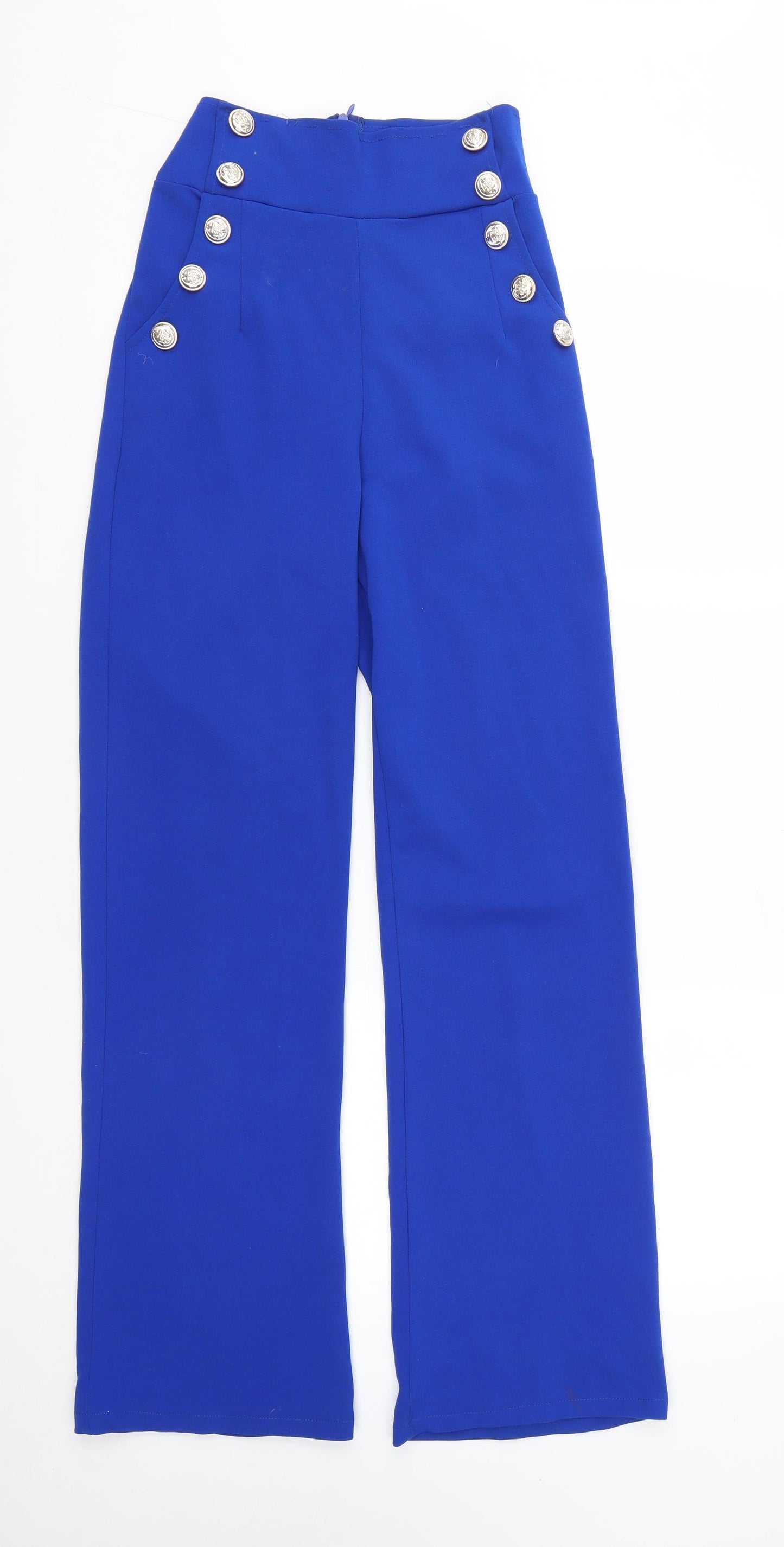 Quiz Womens Blue  Polyester Dress Pants Trousers Size 6 L31 in Regular Zip