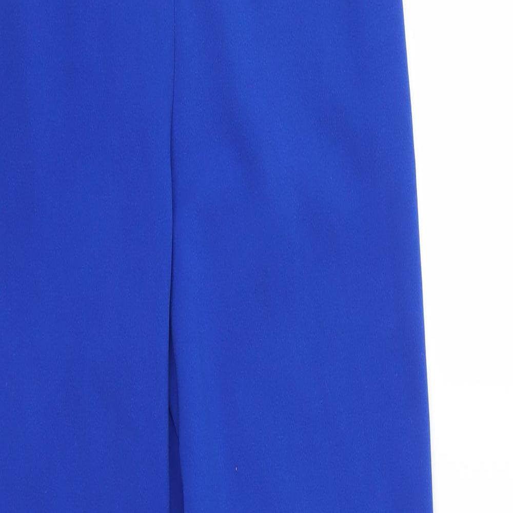 Quiz Womens Blue  Polyester Dress Pants Trousers Size 6 L31 in Regular Zip