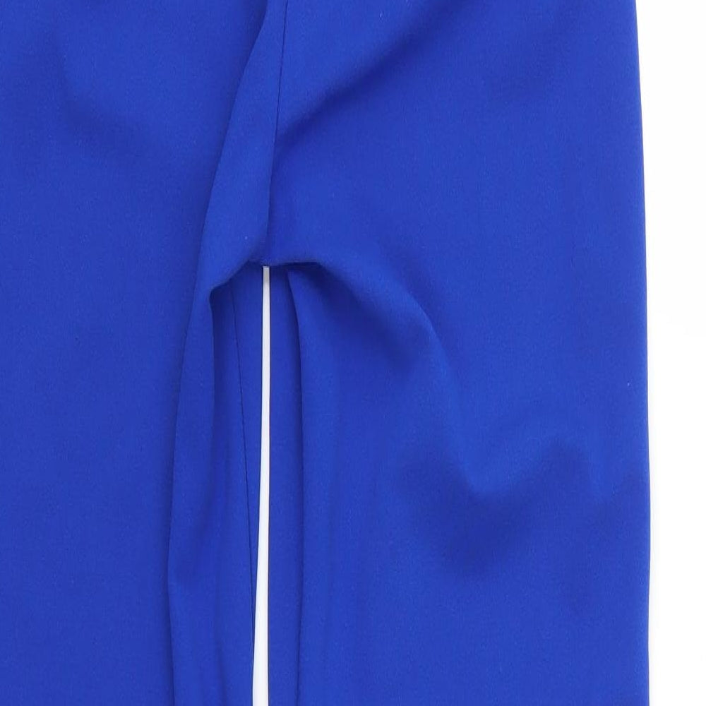 Quiz Womens Blue  Polyester Dress Pants Trousers Size 6 L31 in Regular Zip