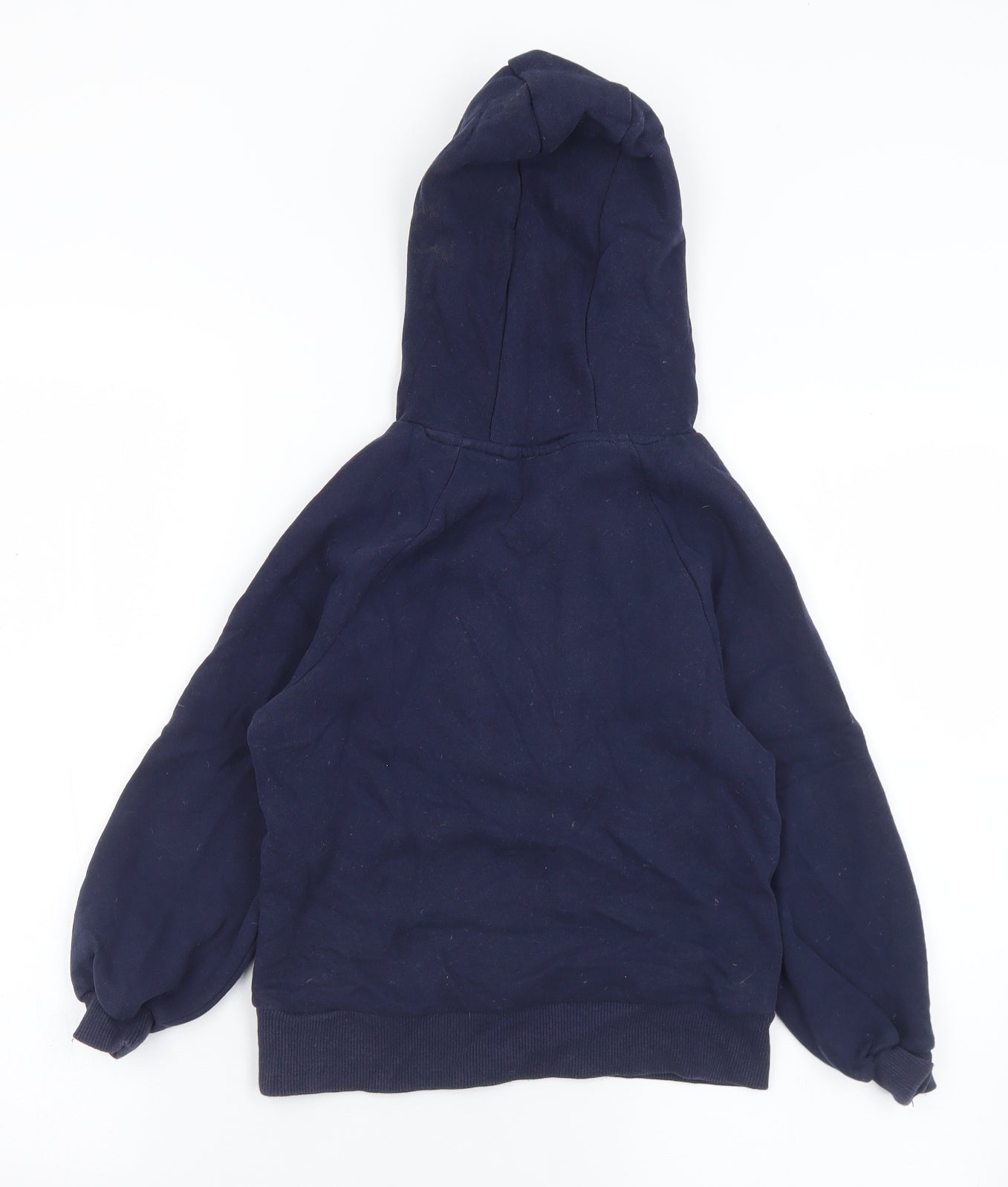 NEXT Girls Blue  Cotton Pullover Hoodie Size 8 Years   - Rainbow
