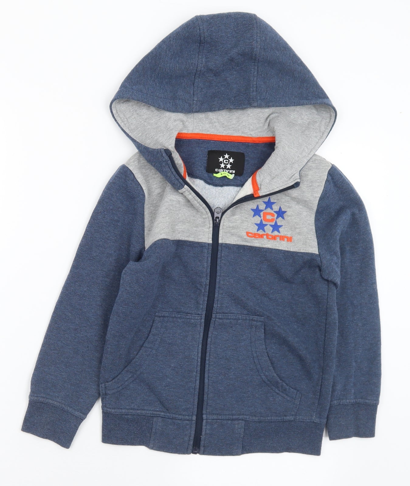 Carbrini Boys Blue  Polyester Full Zip Hoodie Size 8-9 Years  Zip - 8-10 Years