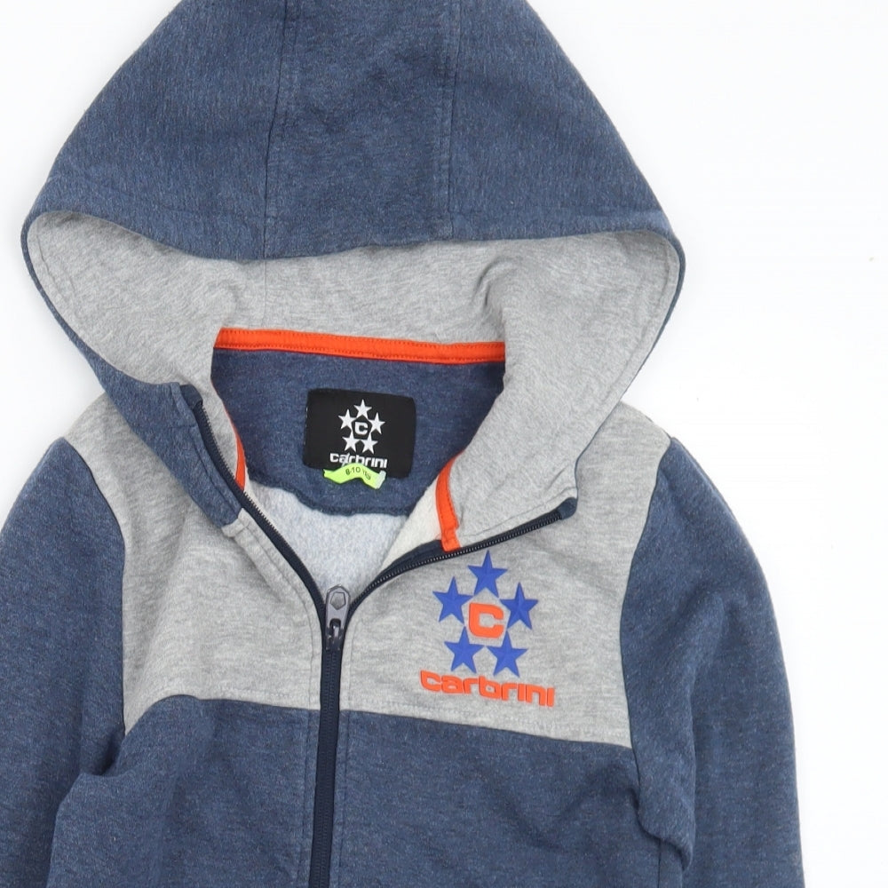 Carbrini Boys Blue  Polyester Full Zip Hoodie Size 8-9 Years  Zip - 8-10 Years