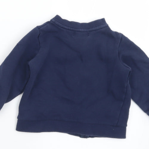 M&Co Baby Blue  Cotton Full Zip Jumper Size 18-24 Months  Zip