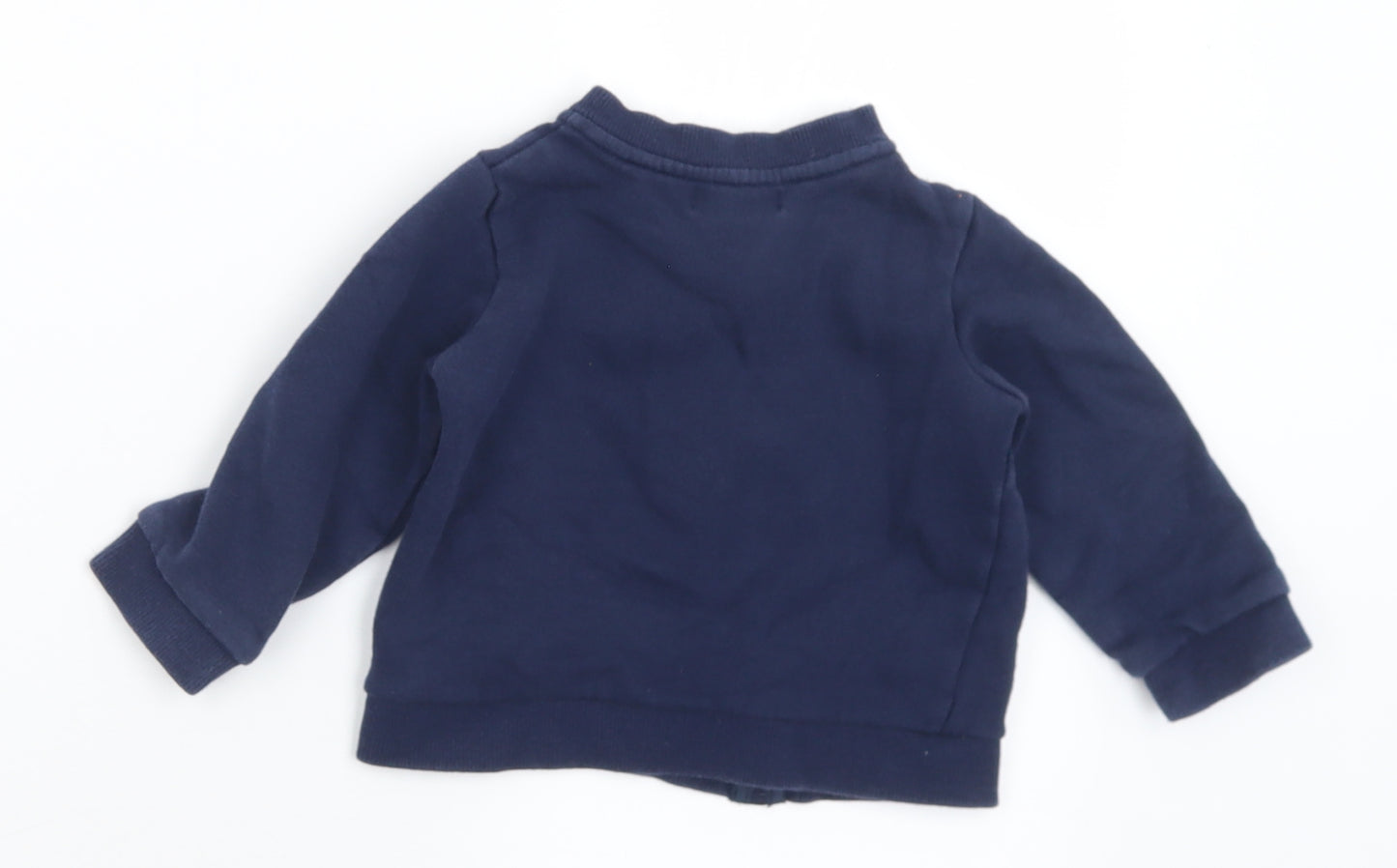 M&Co Baby Blue  Cotton Full Zip Jumper Size 18-24 Months  Zip