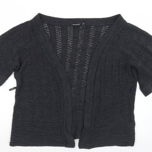 Primark Womens Grey V-Neck  Acrylic Cardigan Jumper Size 10