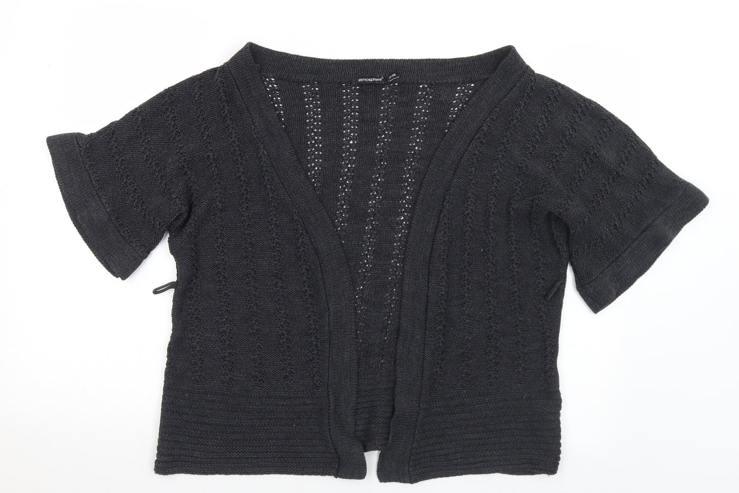 Primark Womens Grey V-Neck  Acrylic Cardigan Jumper Size 10