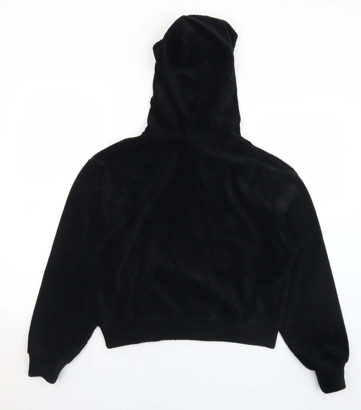 New Look Womens Black  Cotton Pullover Hoodie Size M
