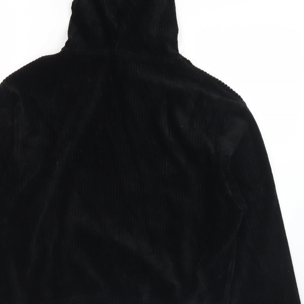 New Look Womens Black  Cotton Pullover Hoodie Size M