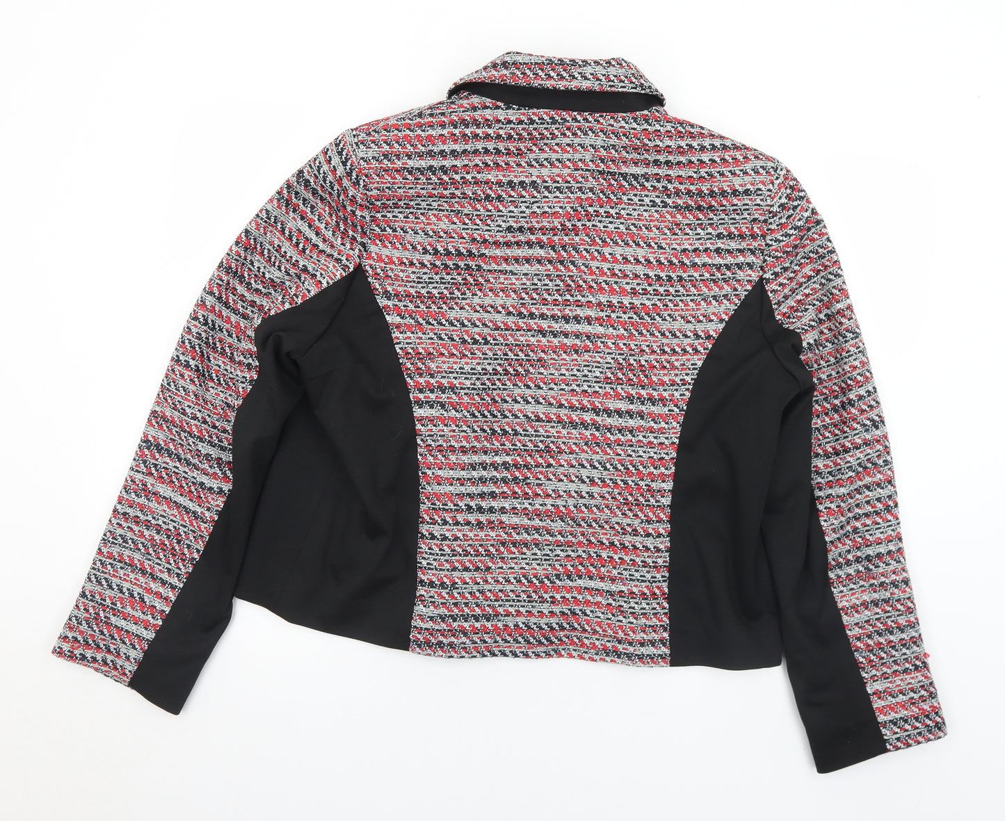 New Look Womens Red Striped  Jacket Coat Size 18  Zip