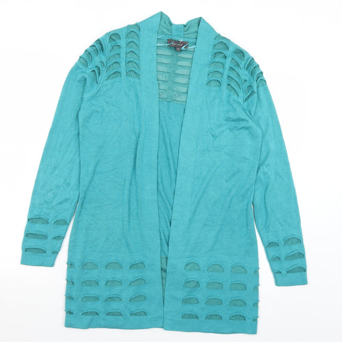 Marks and Spencer Womens Green V-Neck  Viscose Cardigan Jumper Size 10