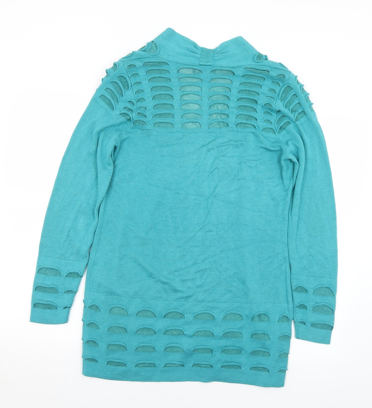 Marks and Spencer Womens Green V-Neck  Viscose Cardigan Jumper Size 10