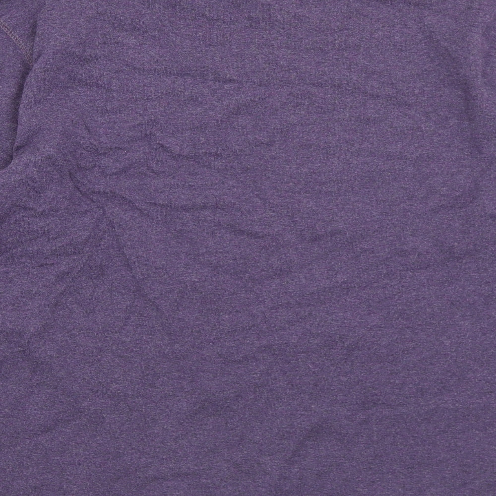 Marks and Spencer Womens Purple  Cotton Jersey T-Shirt Size 22 Round Neck