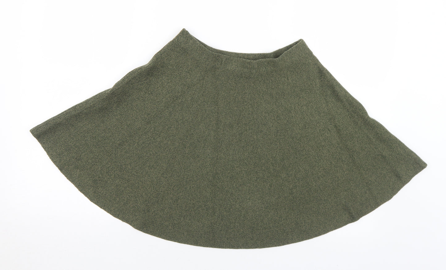Primark Womens Green  Acrylic Flare Skirt Size 8