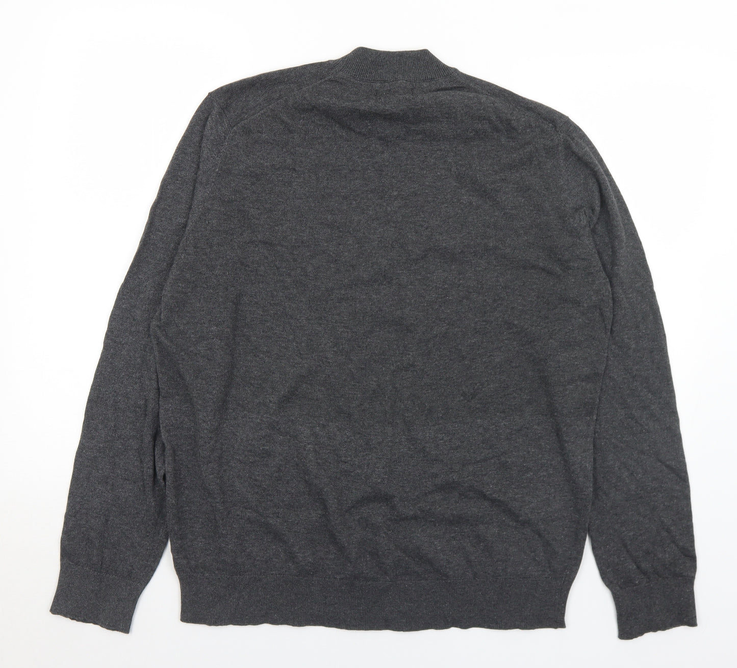 Burton Mens Grey Mock Neck  Cotton Pullover Jumper Size XL