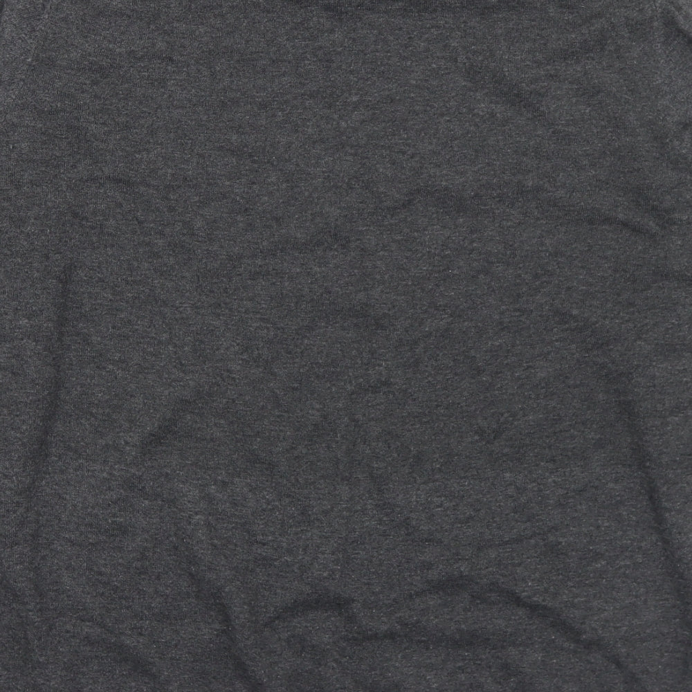 Burton Mens Grey Mock Neck  Cotton Pullover Jumper Size XL