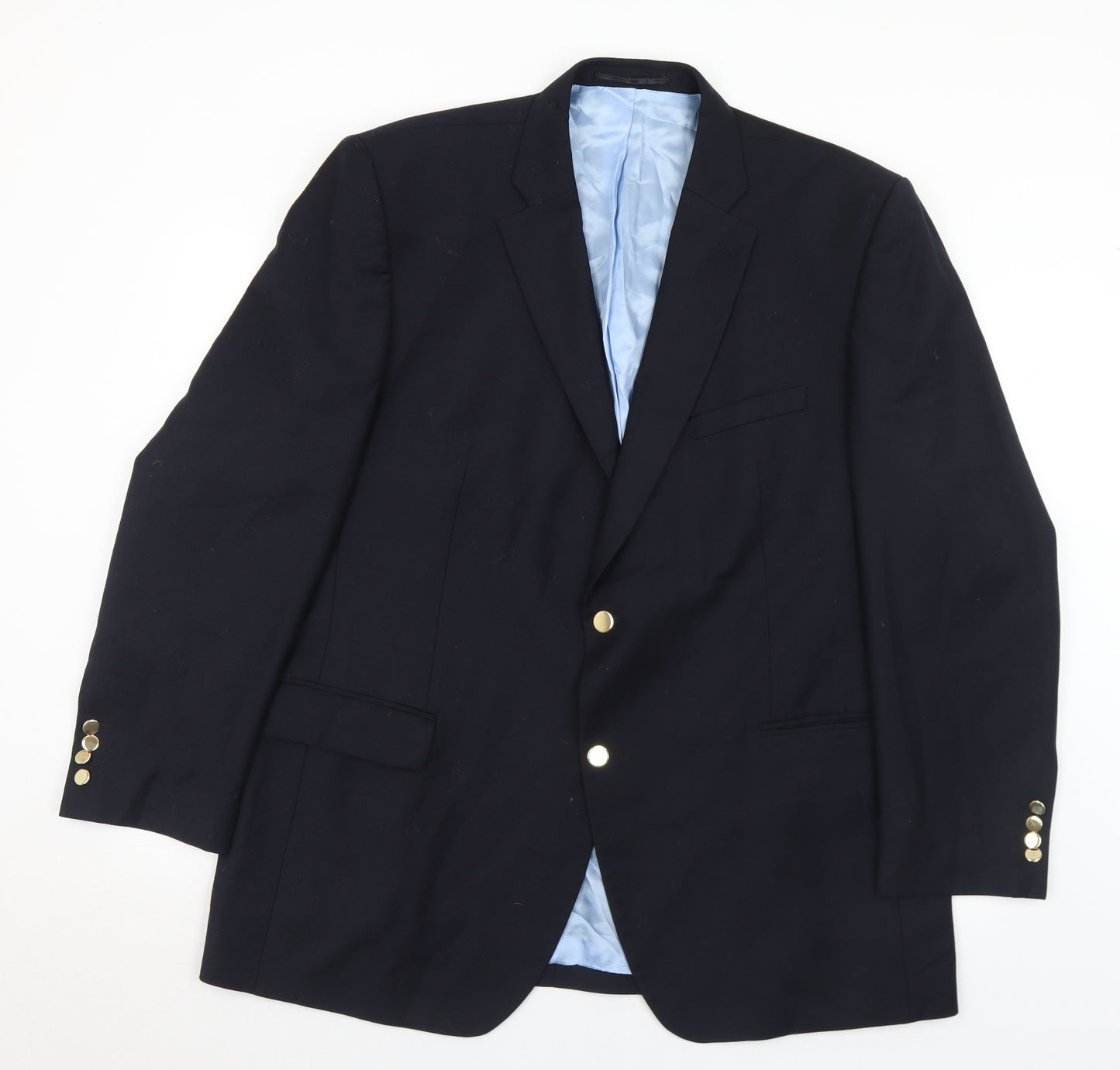 Lee Greenwood Mens Black  Wool Jacket Suit Jacket Size 48