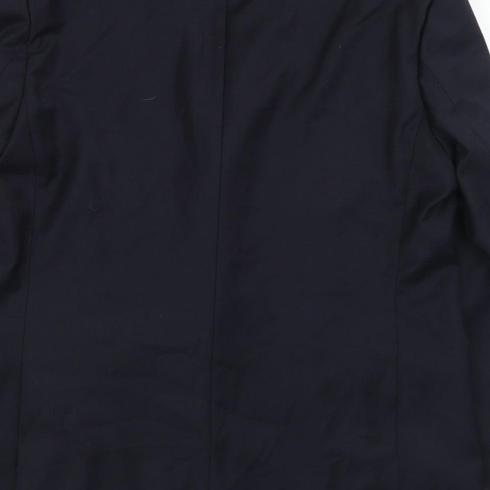 Lee Greenwood Mens Black  Wool Jacket Suit Jacket Size 48