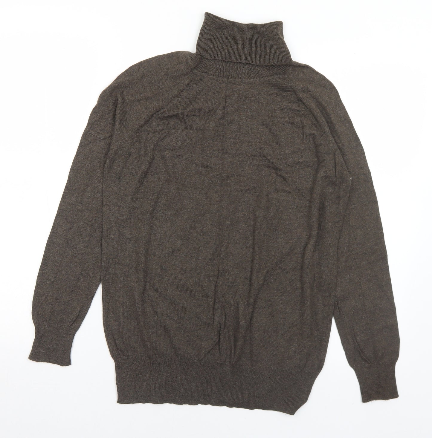 Primark Womens Brown Roll Neck  Acrylic Pullover Jumper Size 14
