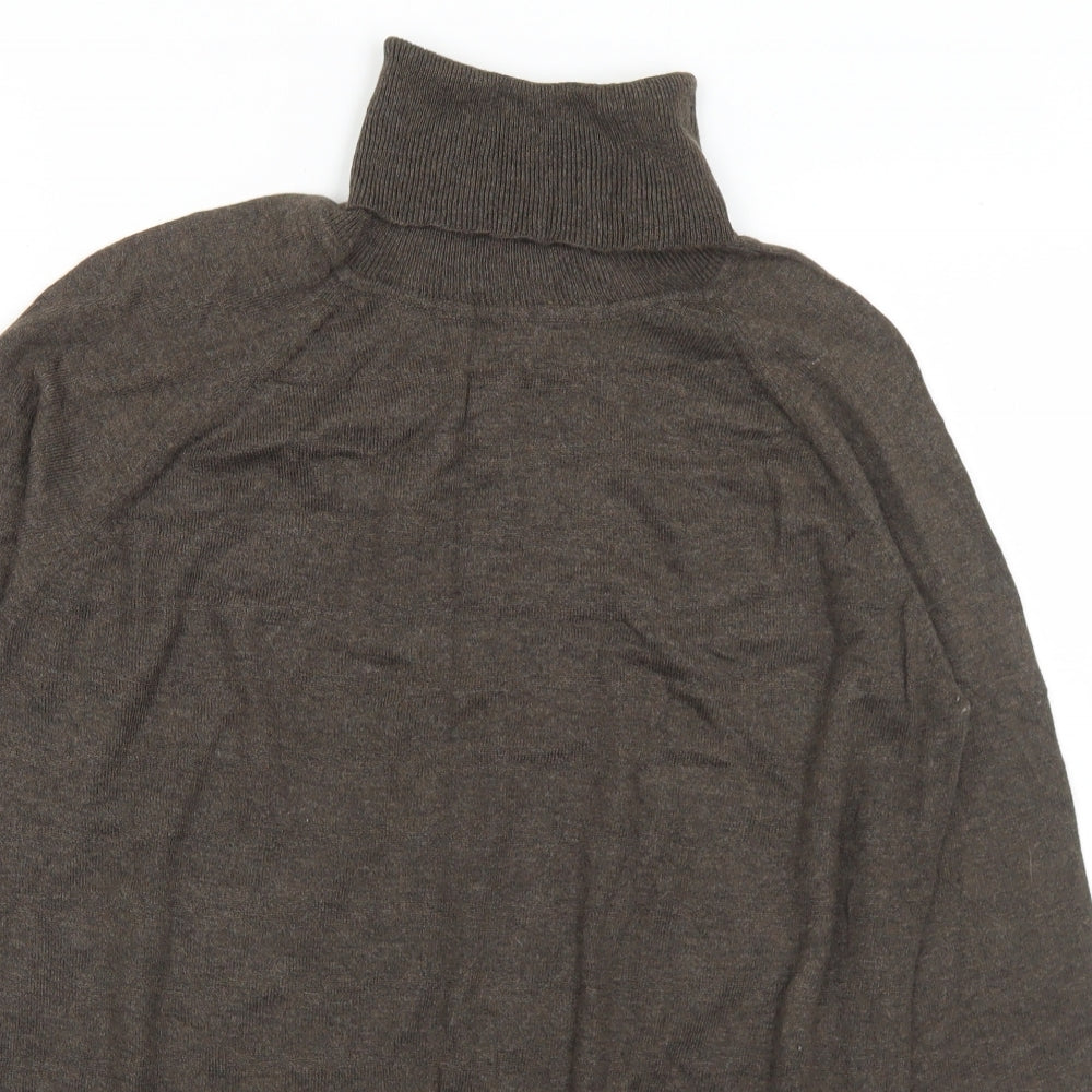 Primark Womens Brown Roll Neck  Acrylic Pullover Jumper Size 14