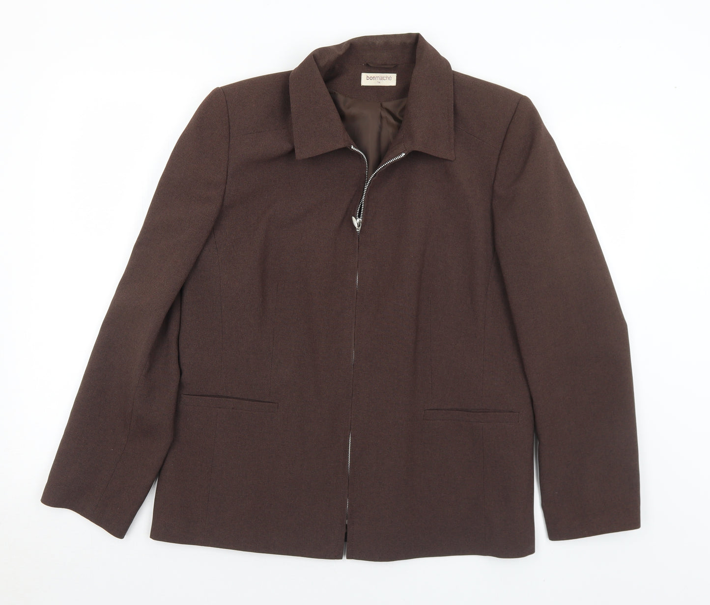 Bonmarché Womens Brown   Jacket  Size 14  Zip