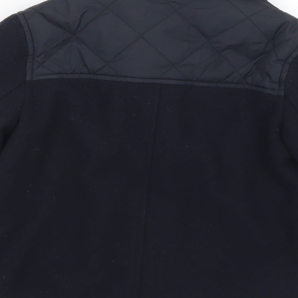 Ted Baker Boys Black   Pea Coat Coat Size 6 Years  Zip