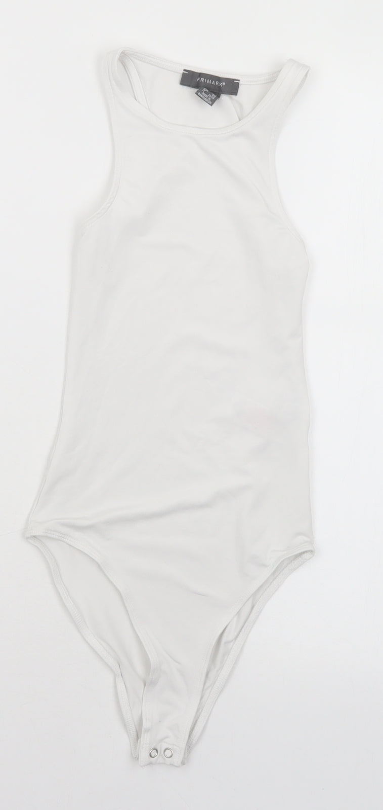 Primark Womens White  Polyester Bodysuit One-Piece Size 4  Snap - 4-6