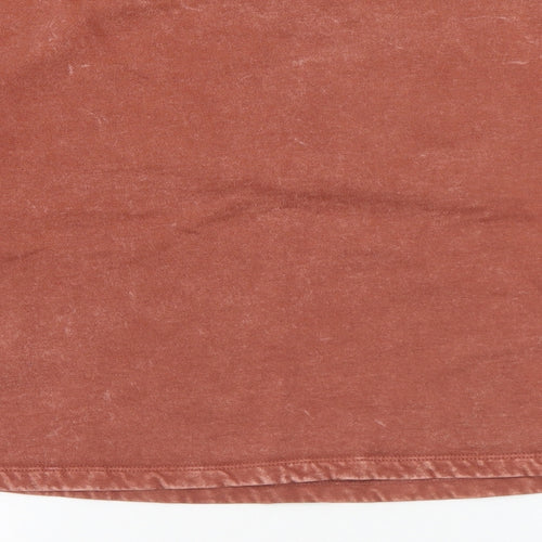 JDY Womens Brown  Cotton Pullover Sweatshirt Size S   - Degasus Tour. Cropped. Distressed effect