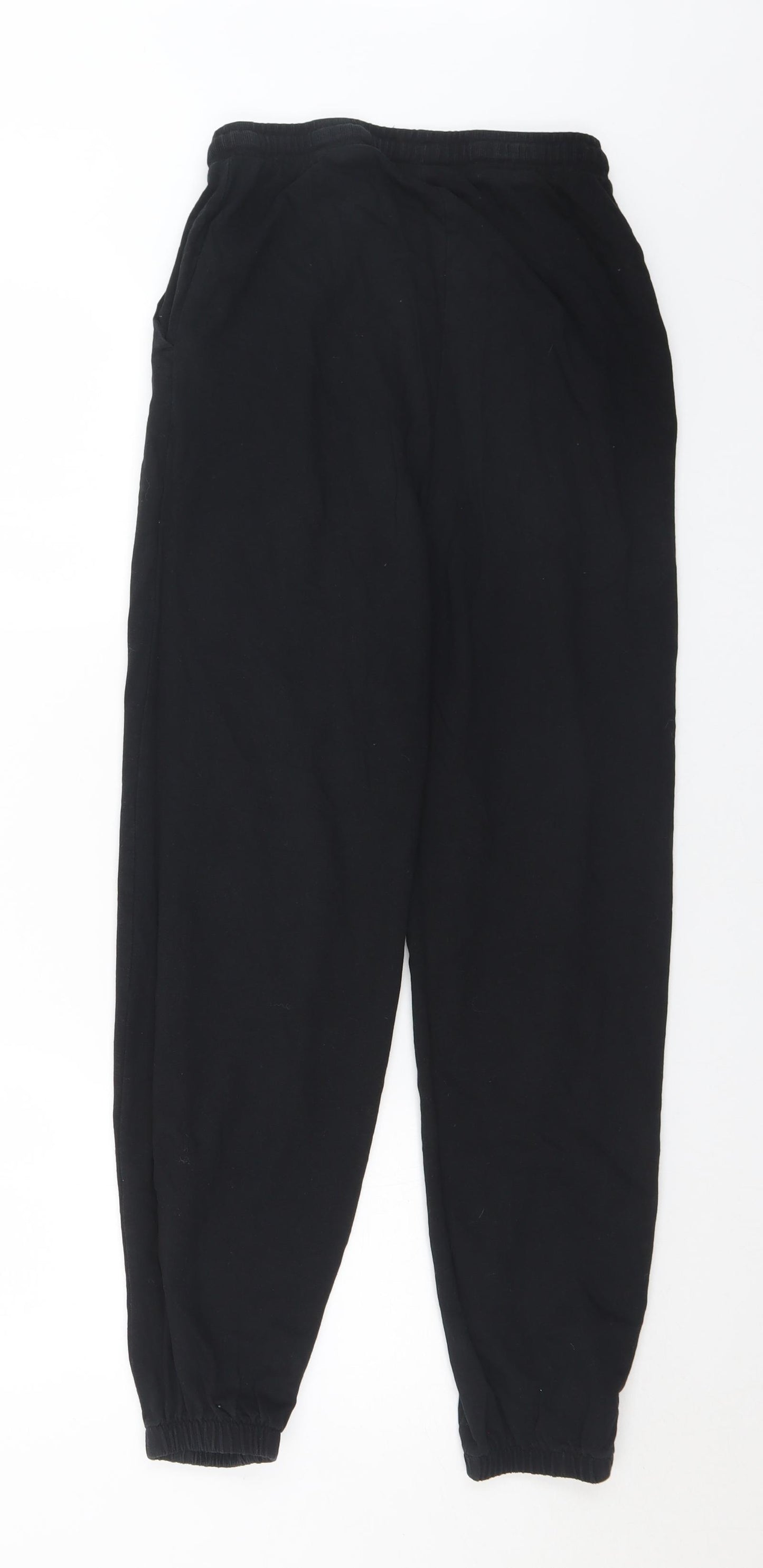 ASOS Womens Black  Cotton Jogger Trousers Size 10 L28 in Regular