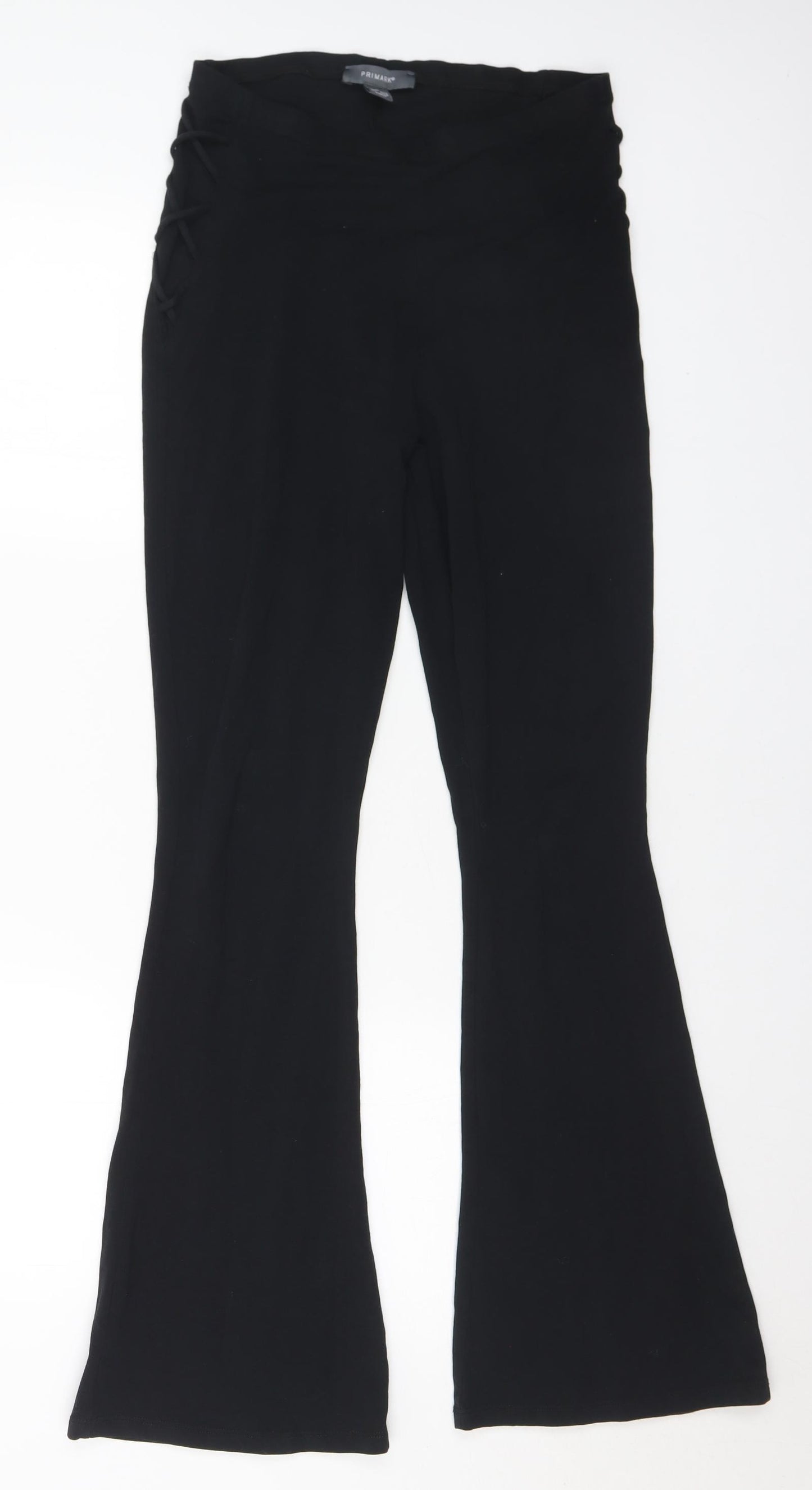Primark Womens Black  Cotton Jogger Leggings Size 12 L31 in