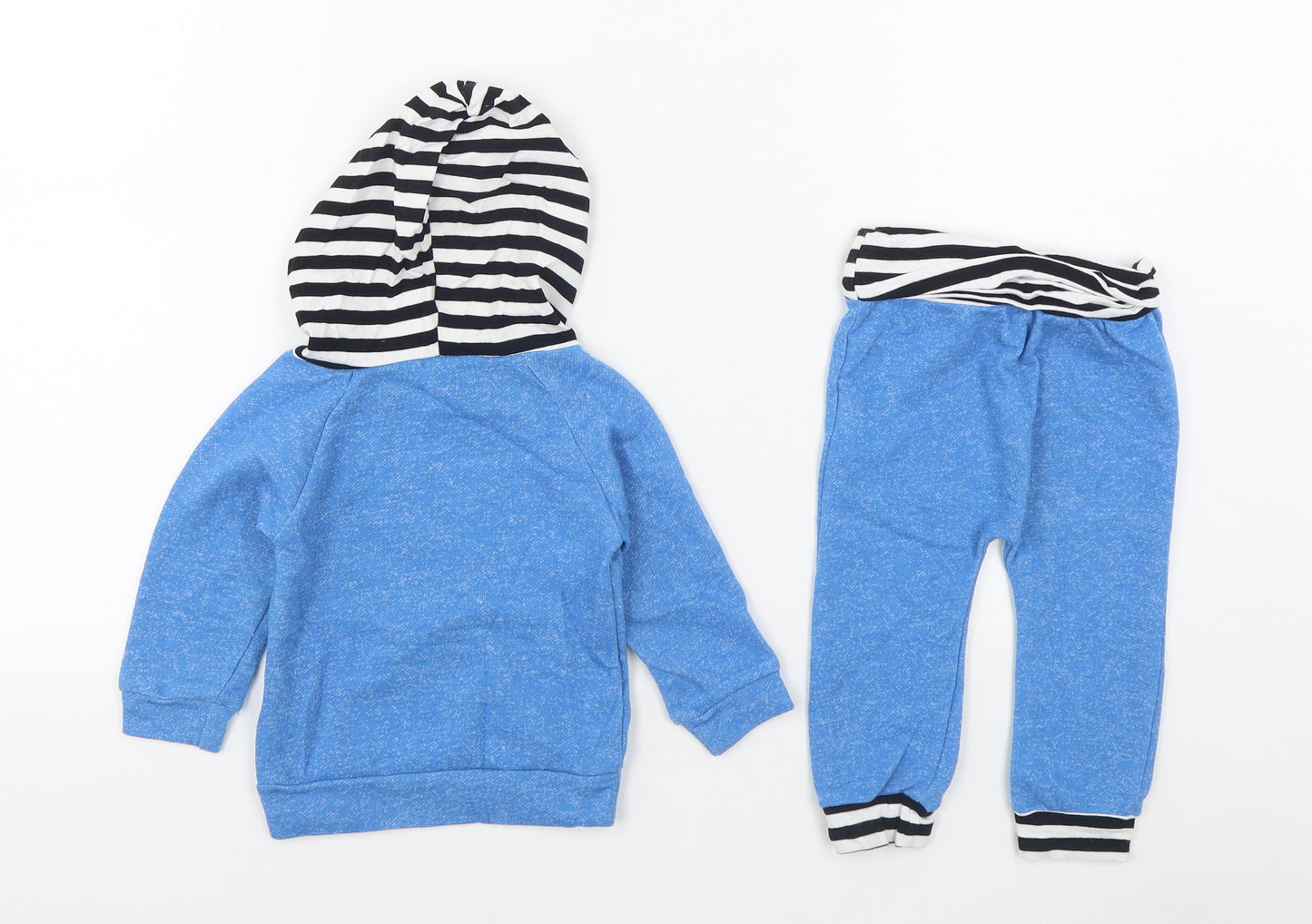 Preworn Boys Blue Striped Cotton Trousers Outfit/Set Size 9-12 Months  Pullover