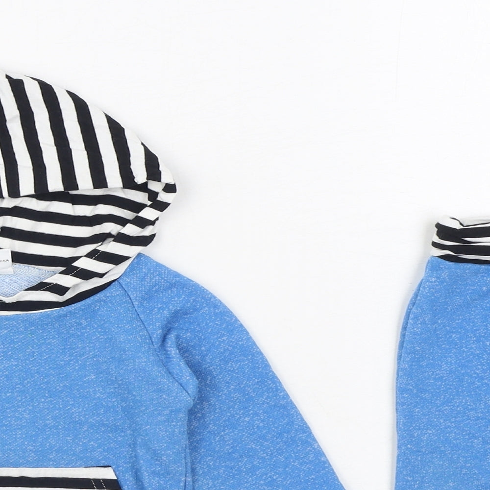 Preworn Boys Blue Striped Cotton Trousers Outfit/Set Size 9-12 Months  Pullover
